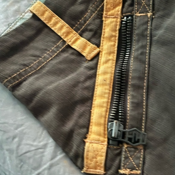 VTG Y2K DIESEL brown cargo patchwork Micro Mini Skirt Low Rise - Picture 8 of 13